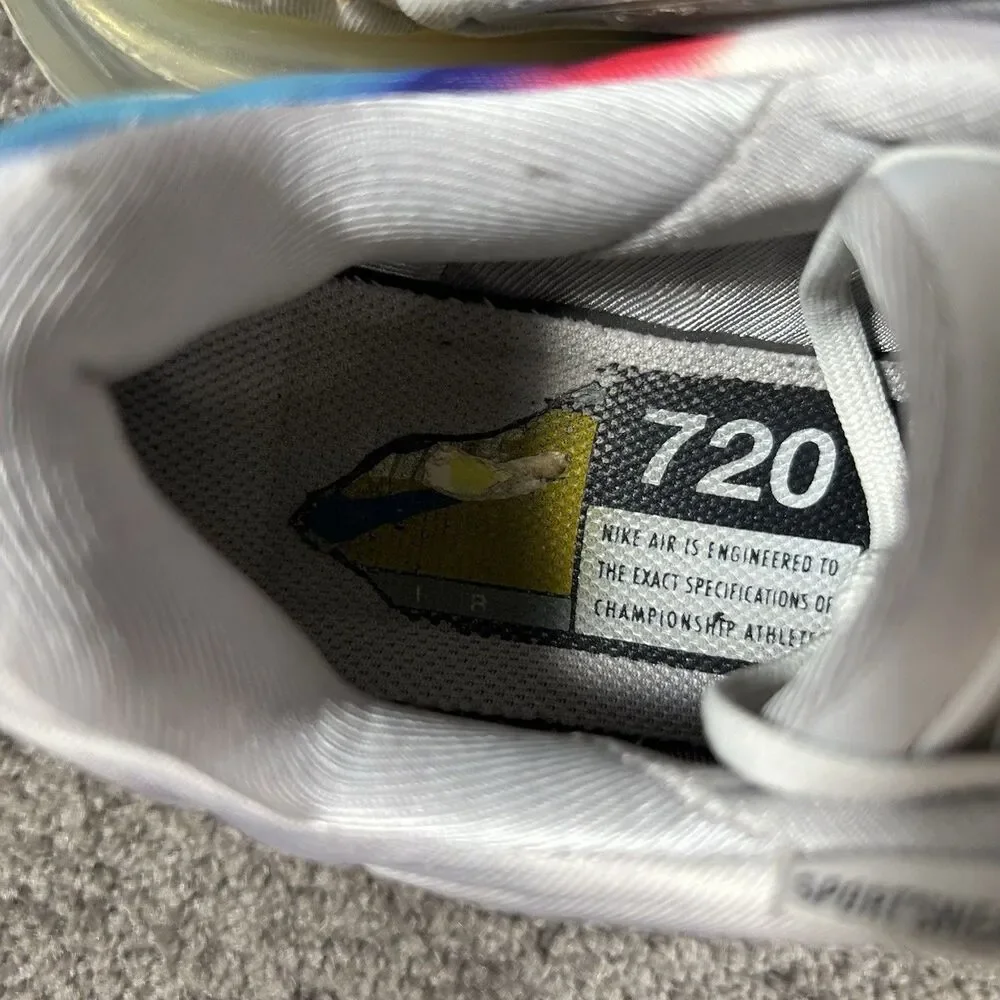 Nike Air Max 720 AQ3196-010 Youth Size 4Y Airbrush Gray Rainbow Athletic Shoes